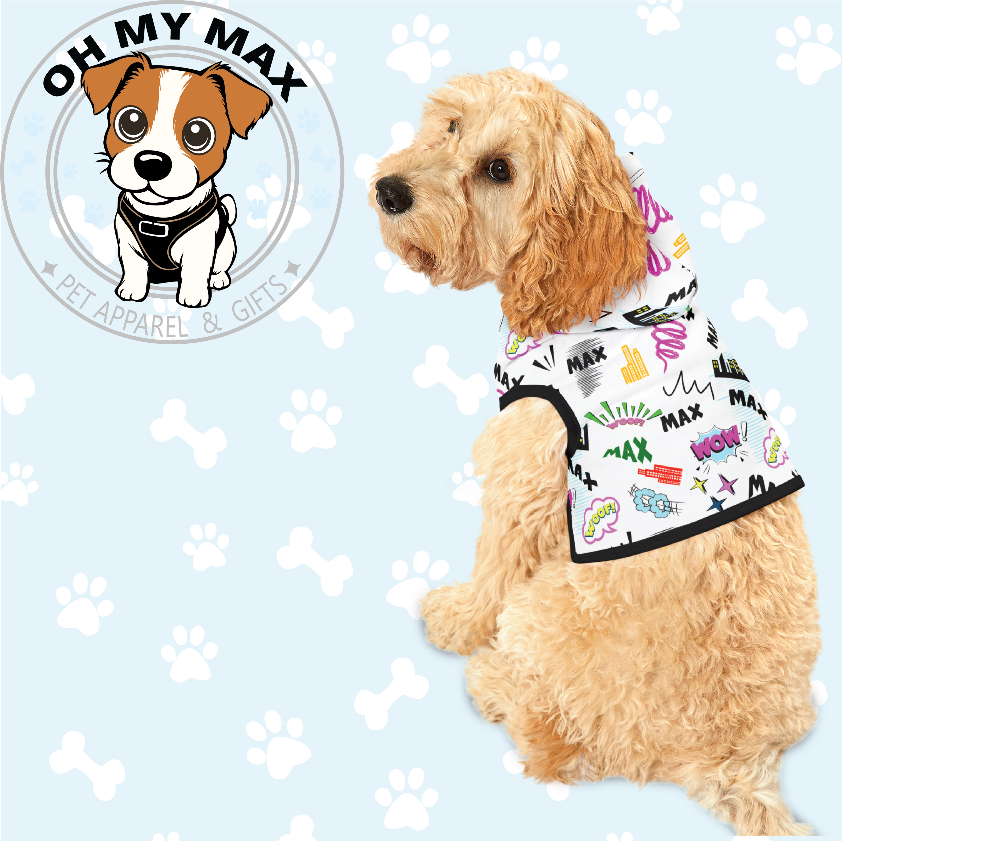 Hoodie, Custom Dog Hoodie – Personalized Pet Sweatshirt with Name | Cozy & Cute Apparel for Dogs and Cats