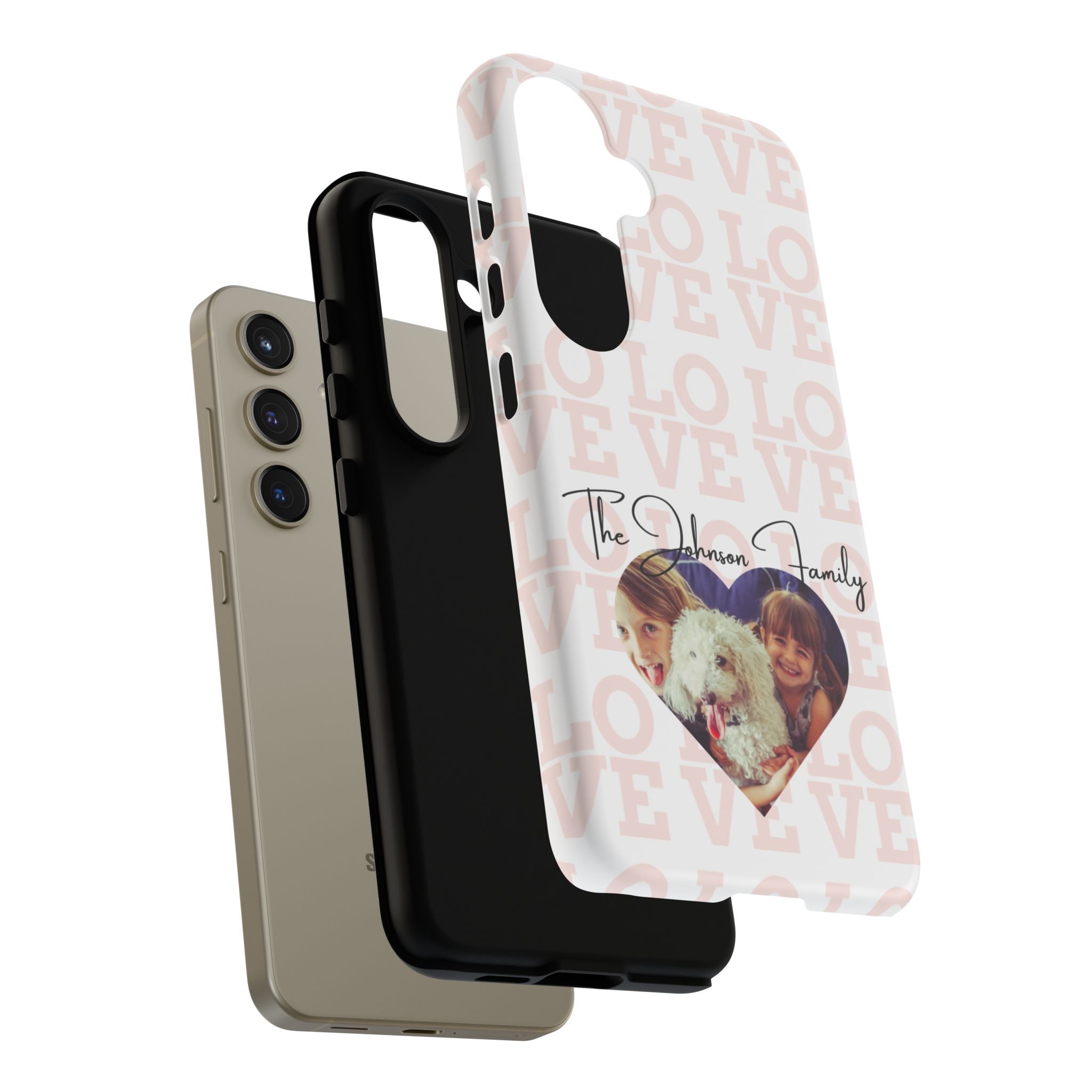 Custom Tough Phone Case, Personalized Protective Cover for iPhone, Samsung, Google Pixel