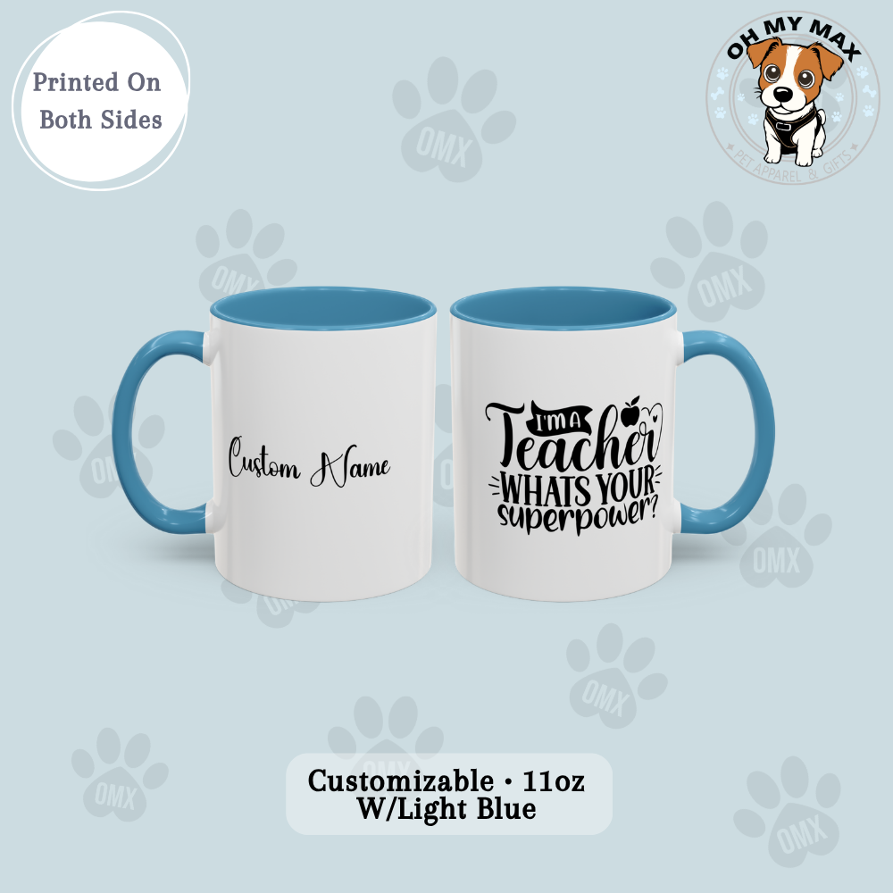 Teacher Mug Coffee Cup, Custom Teacher Gifts Personalized Teacher Thank You Gift