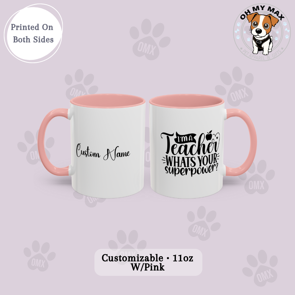 Teacher Mug Coffee Cup, Custom Teacher Gifts Personalized Teacher Thank You Gift