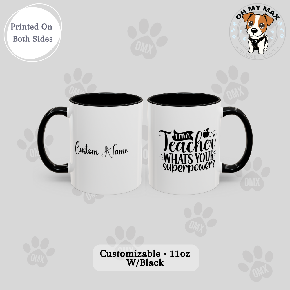 Teacher Mug Coffee Cup, Custom Teacher Gifts Personalized Teacher Thank You Gift