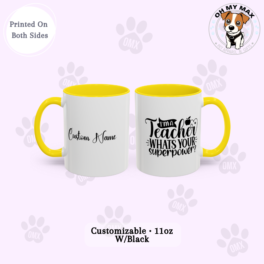 Teacher Mug Coffee Cup, Custom Teacher Gifts Personalized Teacher Thank You Gift