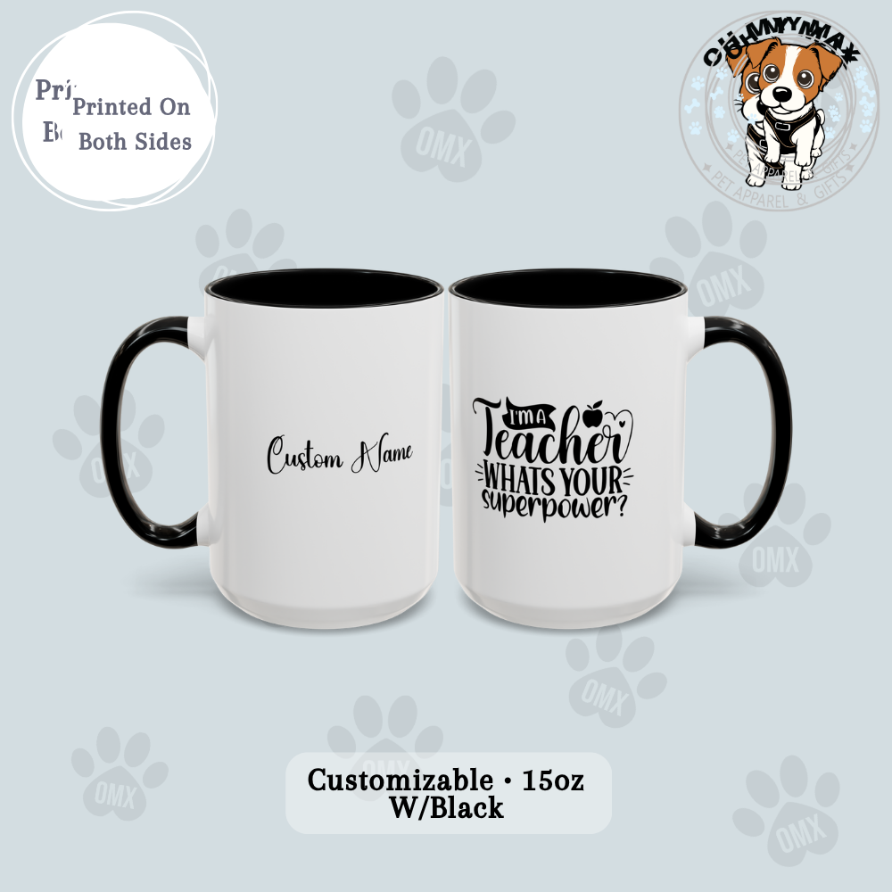 Teacher Mug Coffee Cup, Custom Teacher Gifts Personalized Teacher Thank You Gift