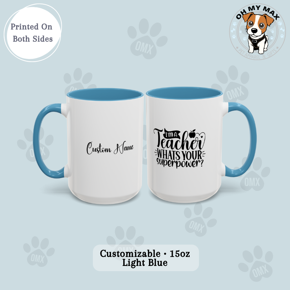 Teacher Mug Coffee Cup, Custom Teacher Gifts Personalized Teacher Thank You Gift