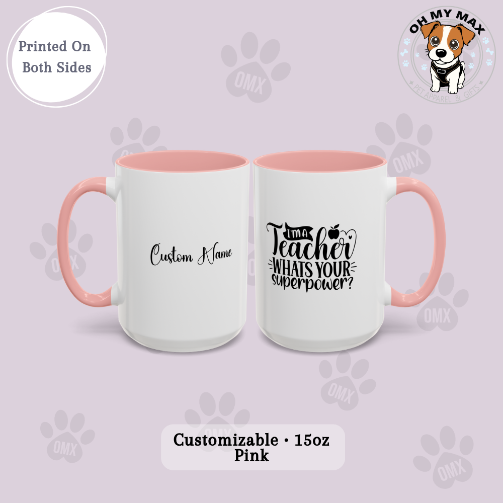 Teacher Mug Coffee Cup, Custom Teacher Gifts Personalized Teacher Thank You Gift