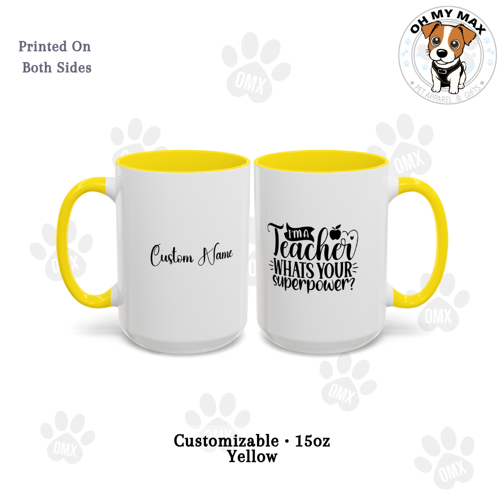 Teacher Mug Coffee Cup, Custom Teacher Gifts Personalized Teacher Thank You Gift