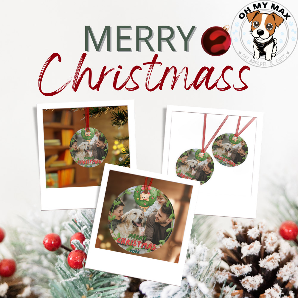 Ornament, Metal Christmas Ornament – Personalized Photo & Family Name Keepsake