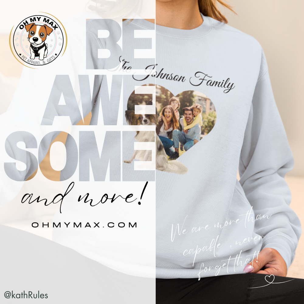 Hoodie, Custom Family Matching Sweater & Dog Hoodie, Personalized Pet Photo & Family Name, Holiday Outfit for Dogs & Owners, The “Johnson” Family