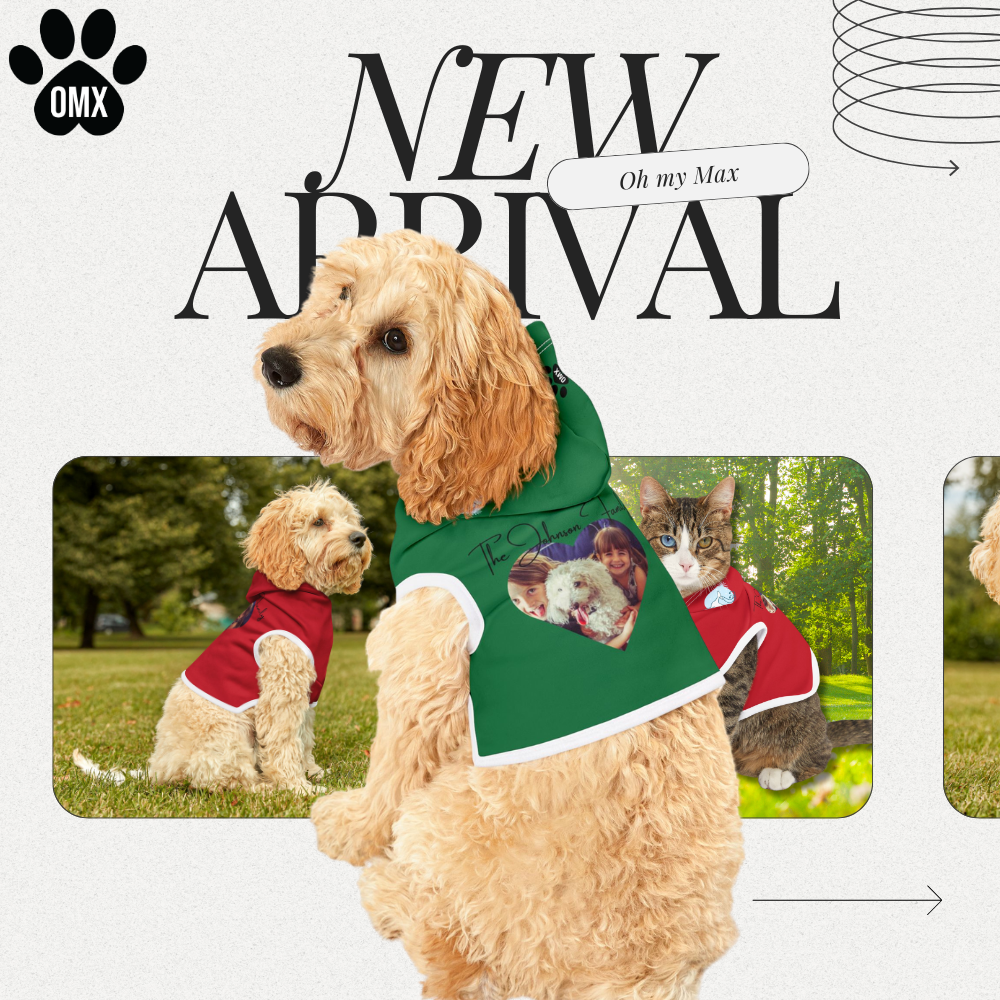 Hoodie, Custom Family Matching Sweater & Dog Hoodie, Personalized Pet Photo & Family Name, Holiday Outfit for Dogs & Owners, The “Johnson” Family