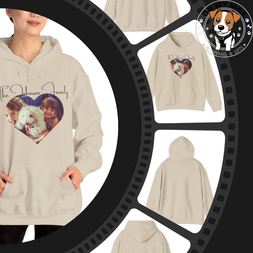 Custom Family Matching Sweater & Dog Hoodie, Personalized Pet Photo & Family Name, Holiday Outfit for Dogs & Owners, The “Johnson” Family