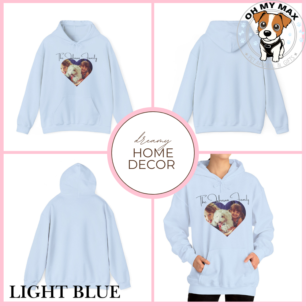 Custom Family Matching Sweater & Dog Hoodie, Personalized Pet Photo & Family Name, Holiday Outfit for Dogs & Owners, The “Johnson” Family