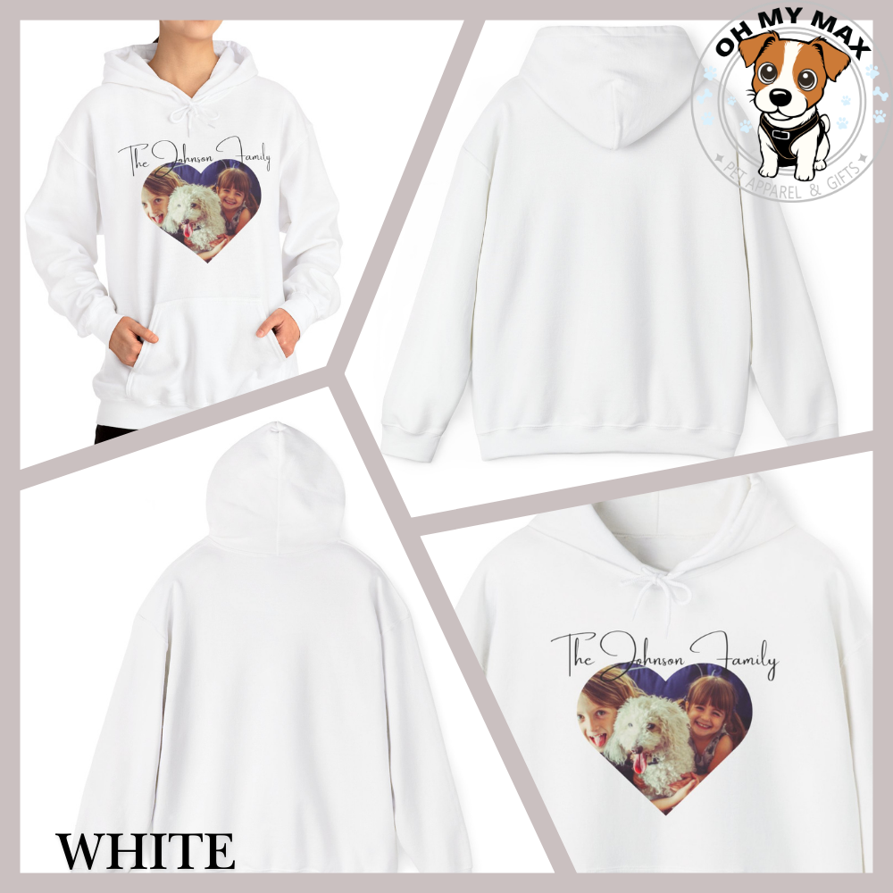 Custom Family Matching Sweater & Dog Hoodie, Personalized Pet Photo & Family Name, Holiday Outfit for Dogs & Owners, The “Johnson” Family