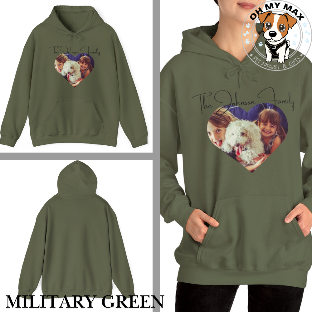 Custom Family Matching Sweater & Dog Hoodie, Personalized Pet Photo & Family Name, Holiday Outfit for Dogs & Owners, The “Johnson” Family