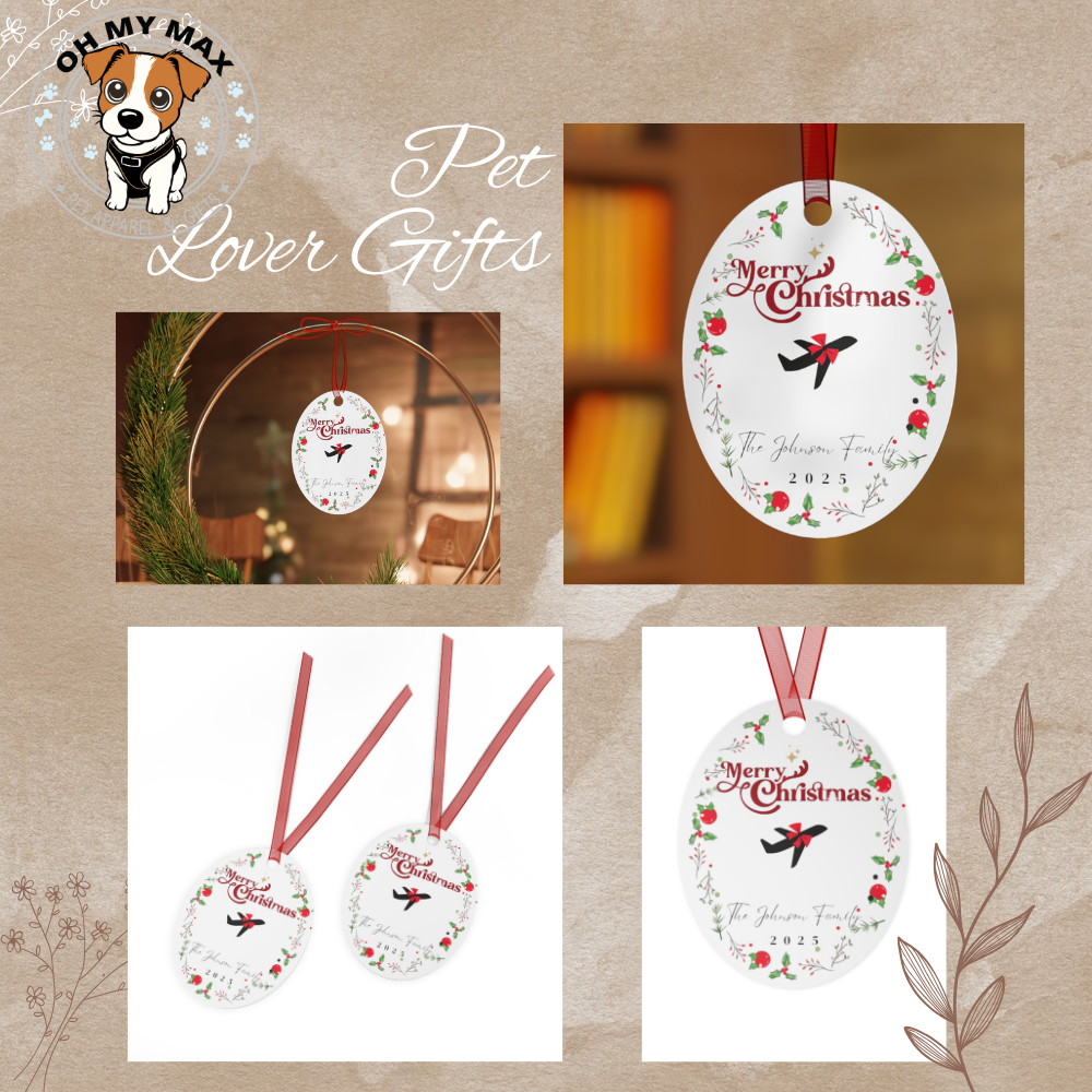 Personalized Family Name Christmas Ornament – Custom Metal Tree Decoration