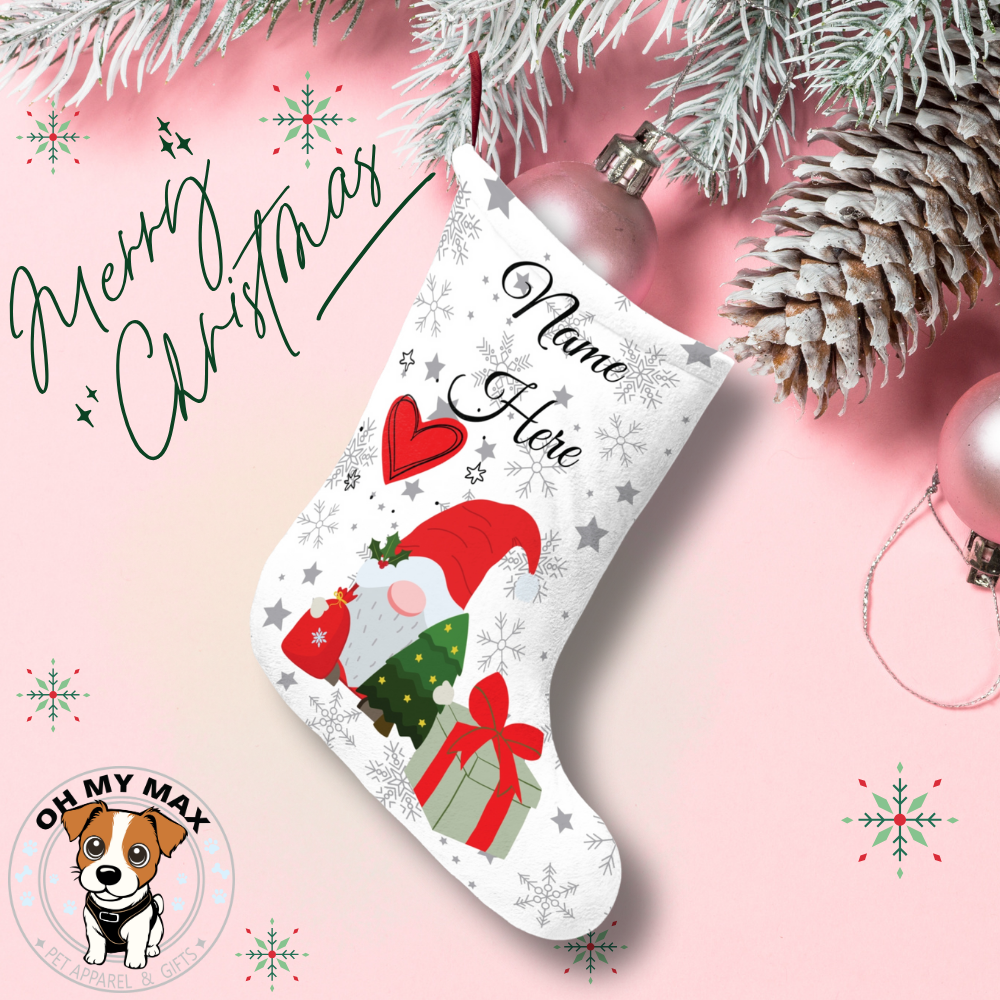 Personalized Christmas Stocking – Custom Name Holiday Decoration for Family & Pets