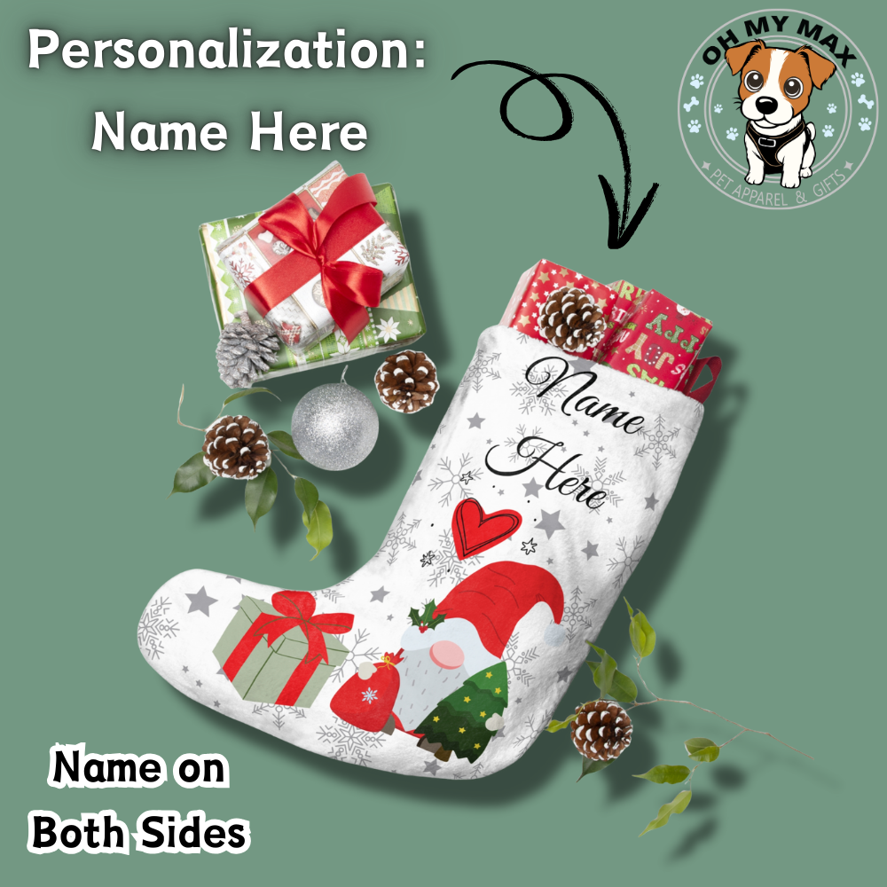Personalized Christmas Stocking – Custom Name Holiday Decoration for Family & Pets
