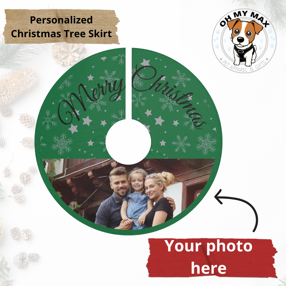 Personalized Christmas Tree Skirt – Custom Photo Holiday Decoration