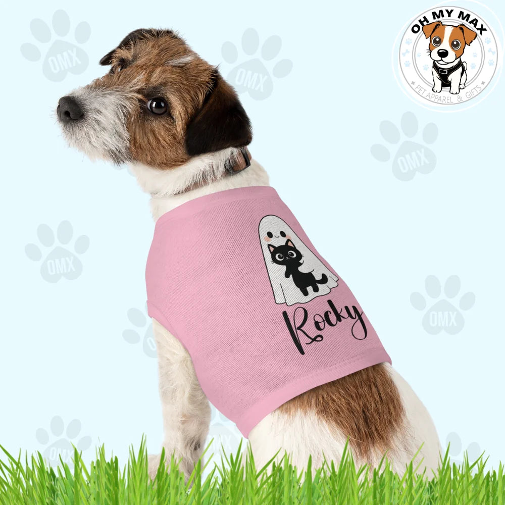 Personalized Halloween Pet Tank – Custom Dog Shirt with Name | Cute Pumpkin Costume for Small & Medium Dogs