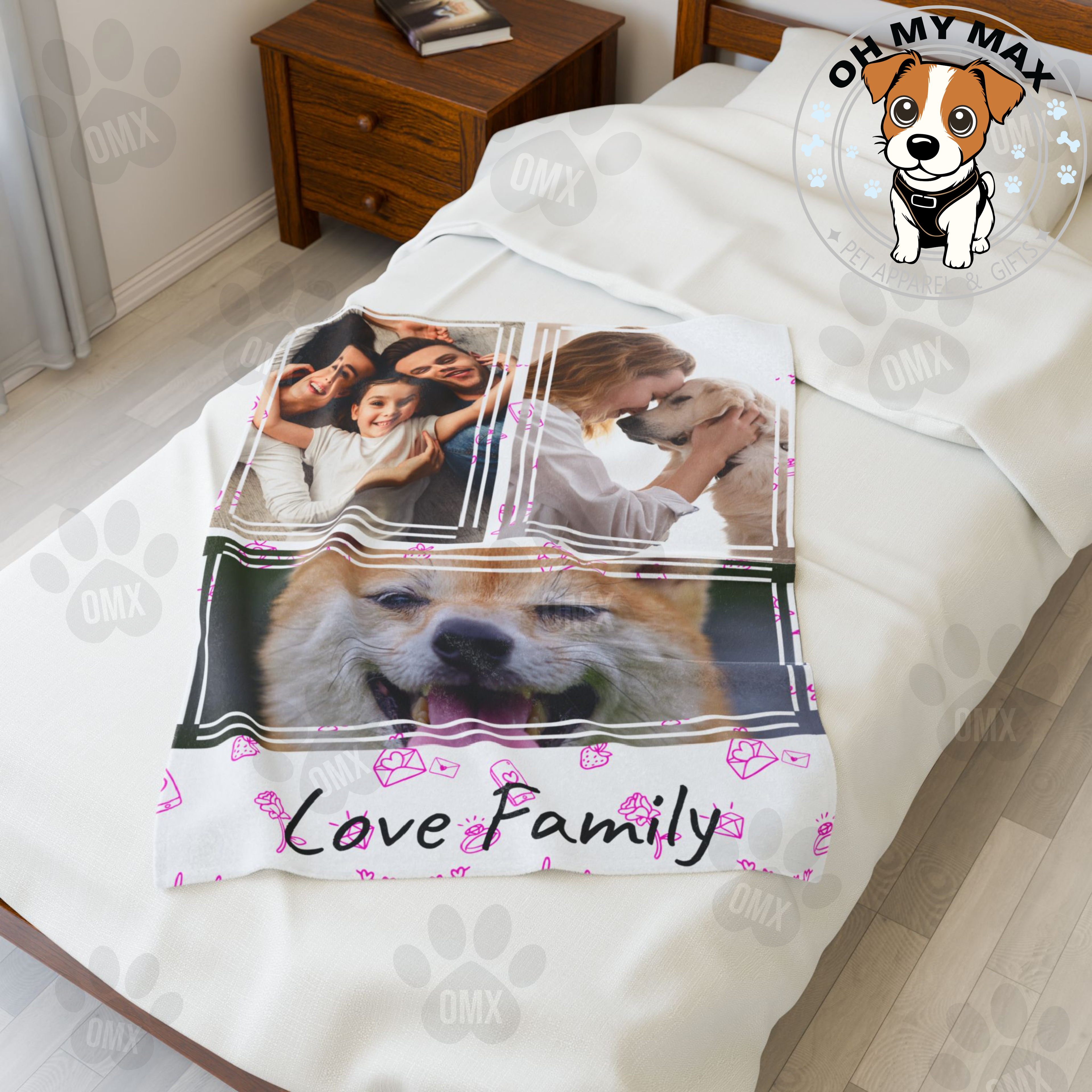 Personalized Blanket – Custom Photo Collage Gift with Pictures & Text
