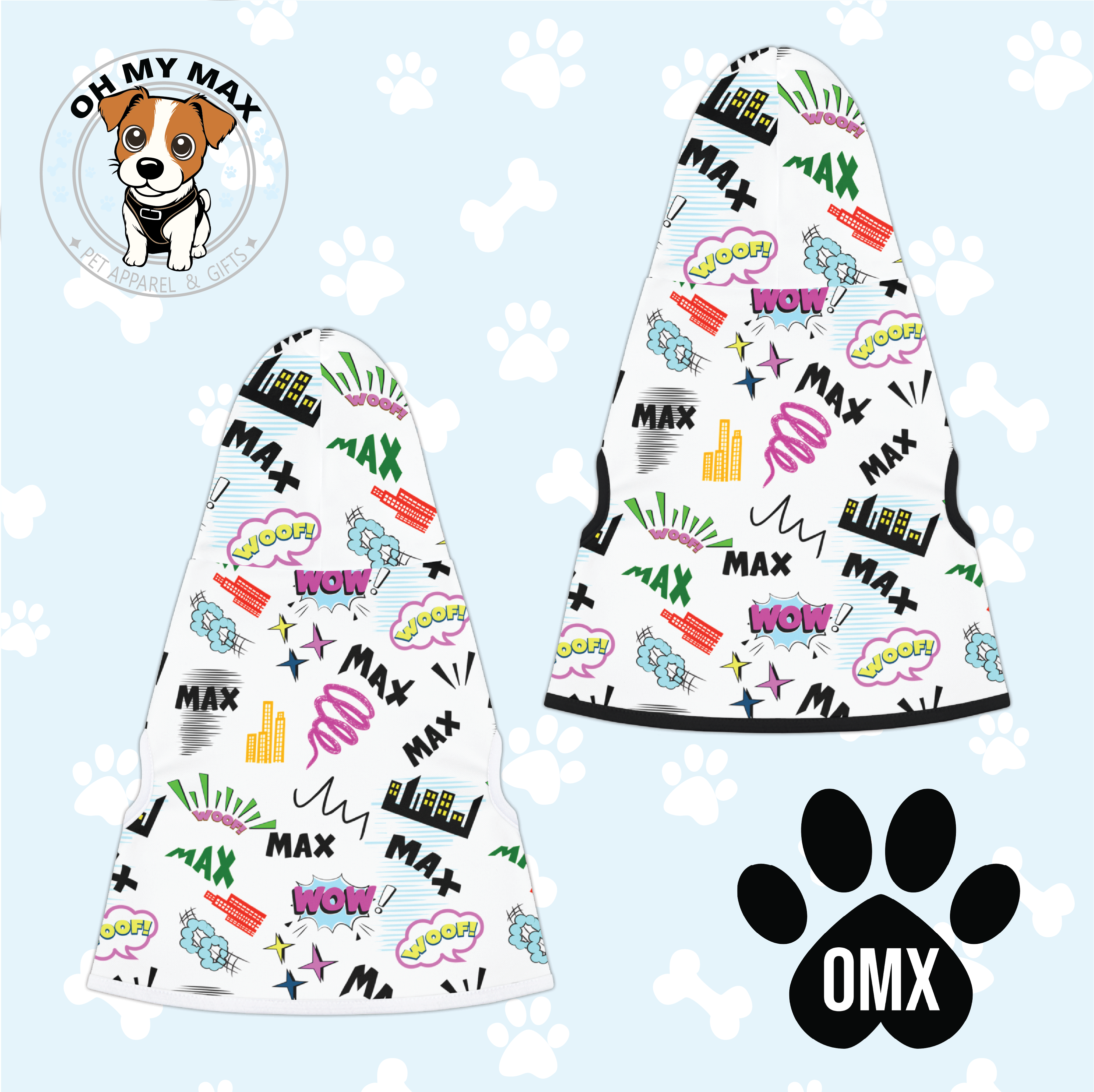 Hoodie, Custom Dog Hoodie – Personalized Pet Sweatshirt with Name | Cozy & Cute Apparel for Dogs and Cats