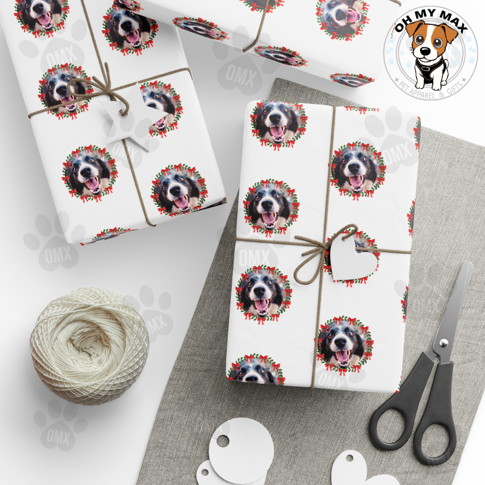 Custom Wrapping Paper Using Pet Photo Personalized Dog Christmas Wrapping Paper Cat Gift Wrapping Pet Gift Wrap Birthday Wrapping Paper