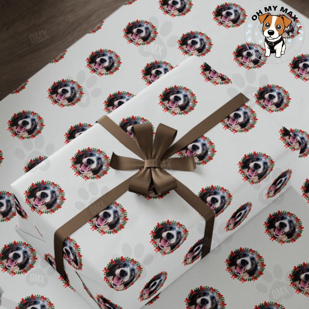 Custom Wrapping Paper Using Pet Photo Personalized Dog Christmas Wrapping Paper Cat Gift Wrapping Pet Gift Wrap Birthday Wrapping Paper