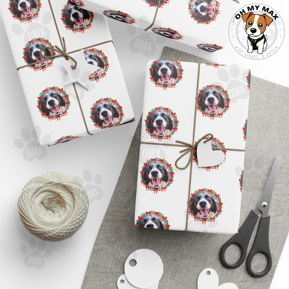 Custom Wrapping Paper Using Pet Photo Personalized Dog Christmas Wrapping Paper Cat Gift Wrapping Pet Gift Wrap Birthday Wrapping Paper