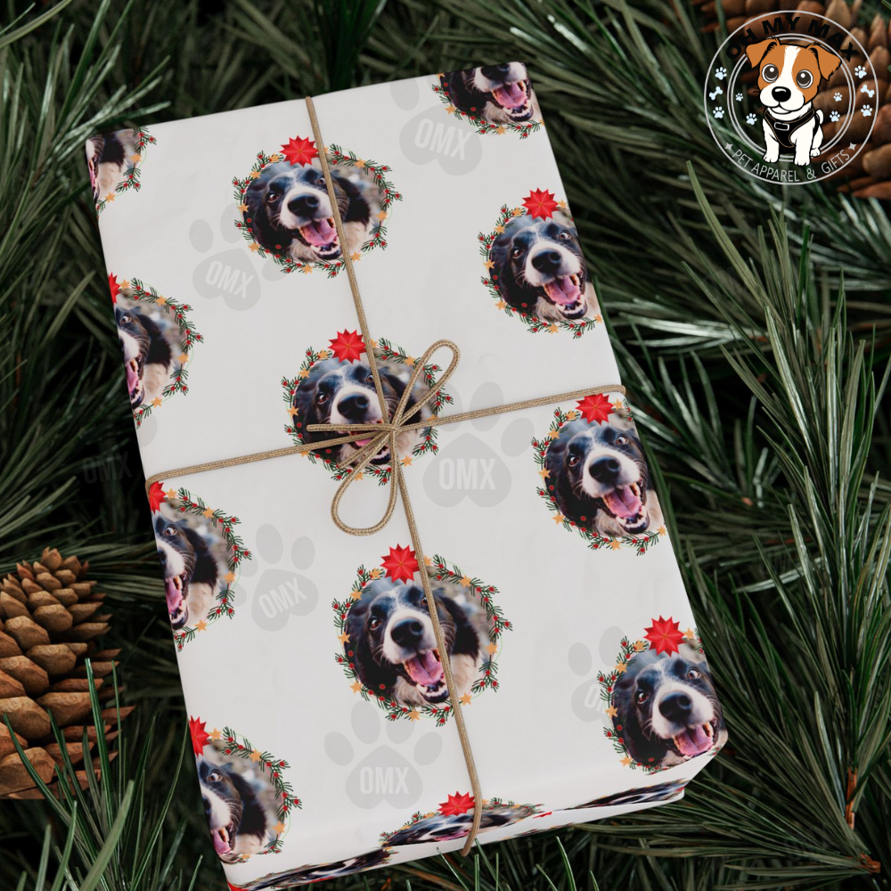 Custom Wrapping Paper Using Pet Photo Personalized Dog Christmas Wrapping Paper Cat Gift Wrapping Pet Gift Wrap Birthday Wrapping Paper