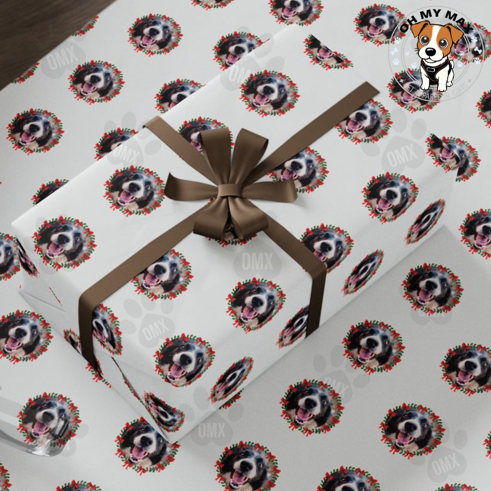 Custom Wrapping Paper Using Pet Photo Personalized Dog Christmas Wrapping Paper Cat Gift Wrapping Pet Gift Wrap Birthday Wrapping Paper