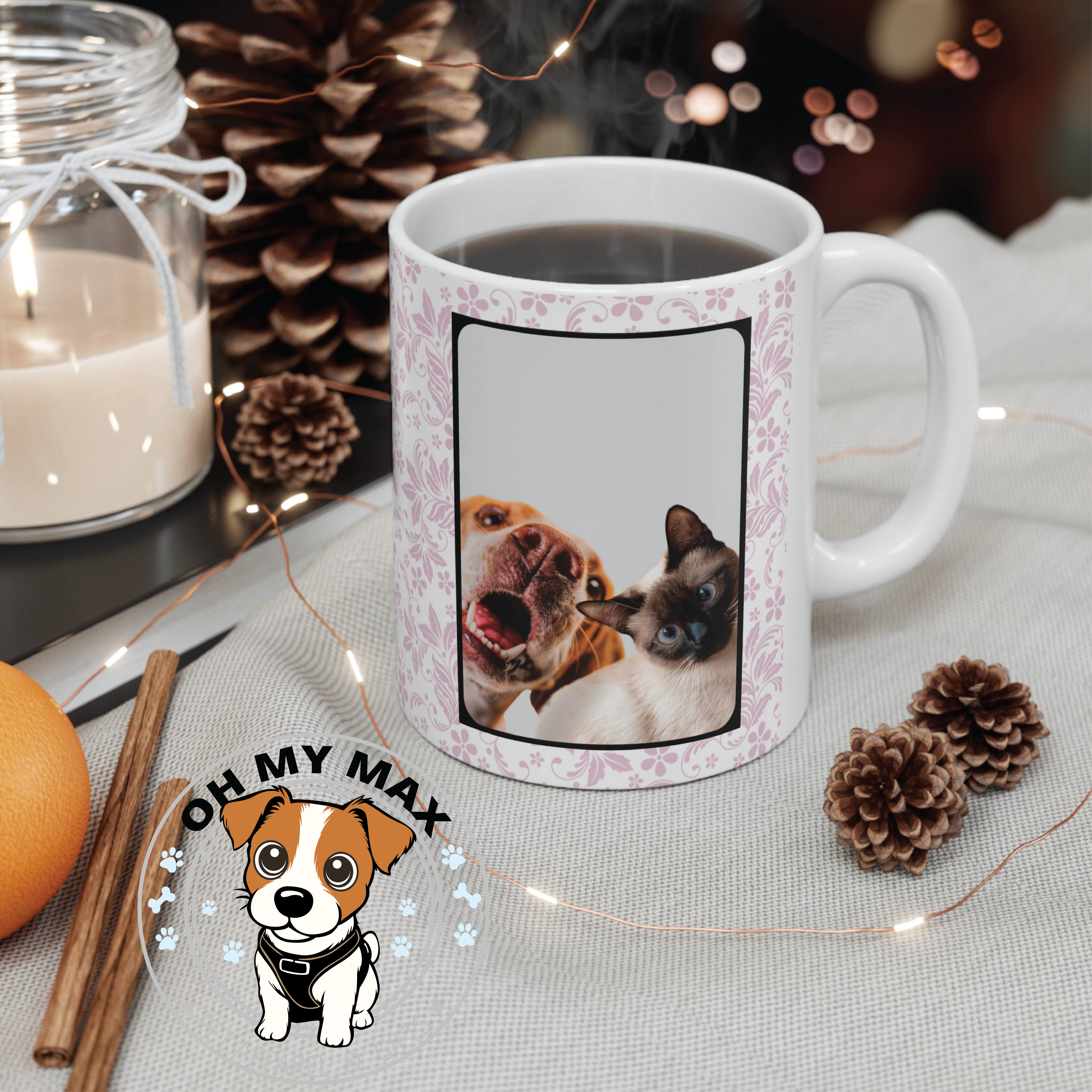 Mug, Personalized Photo Mug – Custom Coffee Cup with Your Picture on Both Sides – Gift for Mom, Dad, Friends, Pet Lovers
