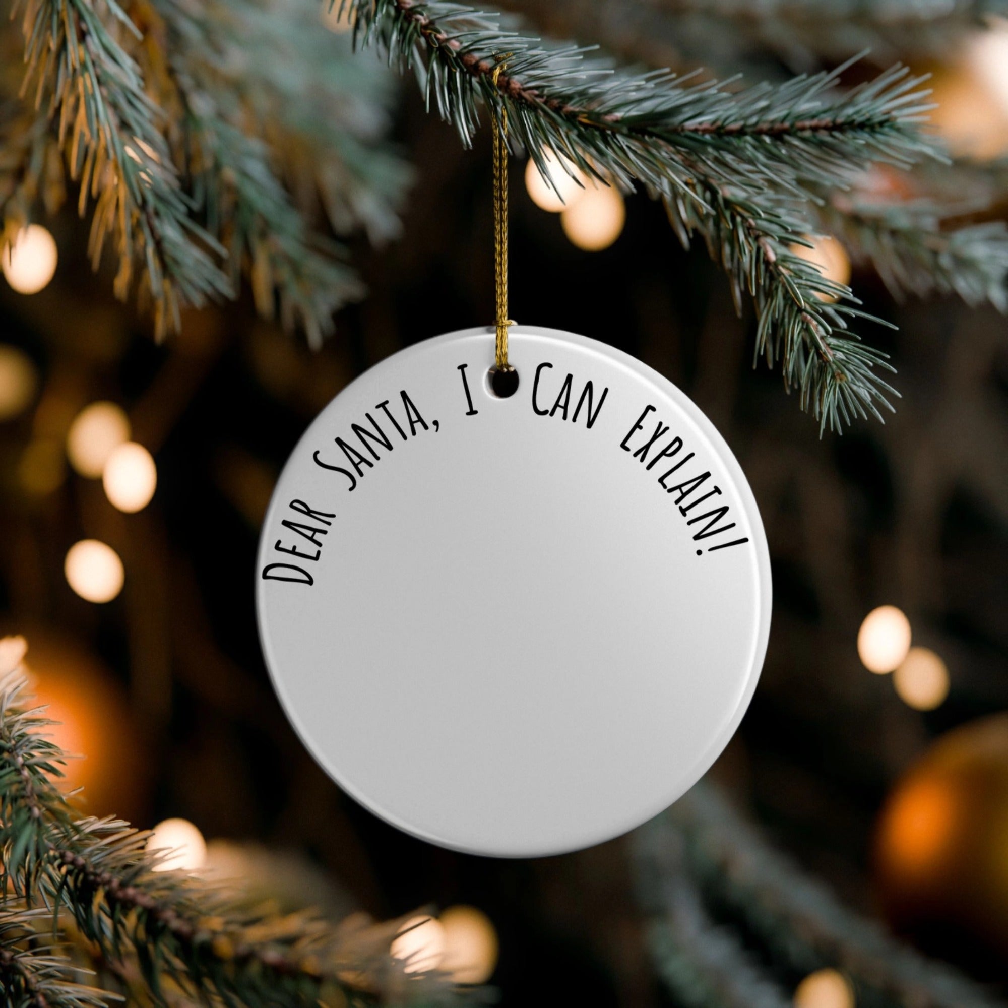 Personalized Ceramic Ornament – Add Your Photo & Name! (2-Side Print)